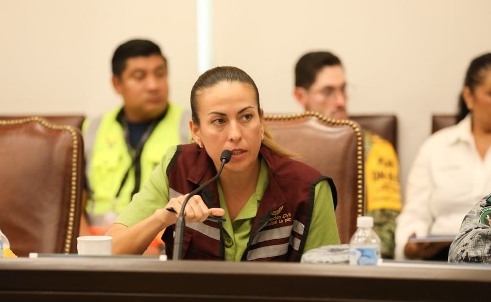 Alcaldesa de La Paz, Milena Quiroga Romero, también asegura desconocer empresas sancionadas por EU por su presunta relación con la red criminal de Los Chapitos (09/10/2025). Foto: Especial