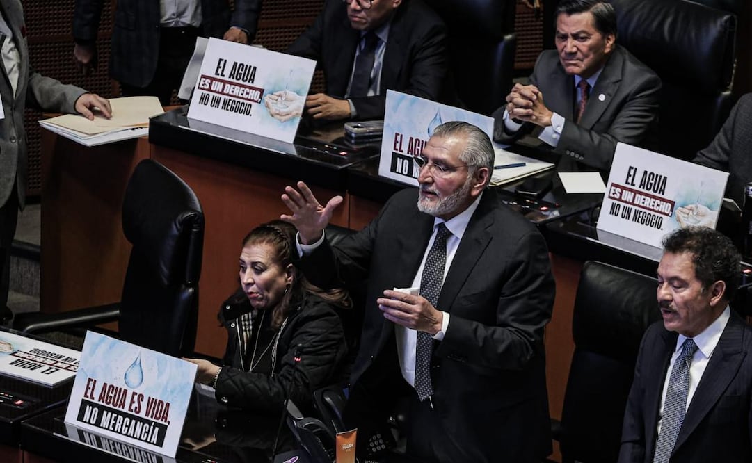 Discusión de la Ley de Aguas Nacionales en el Senado de la República este jueves 4 de diciembre de 2025. Foto: Gabriel Pano/ EL UNIVERSAL