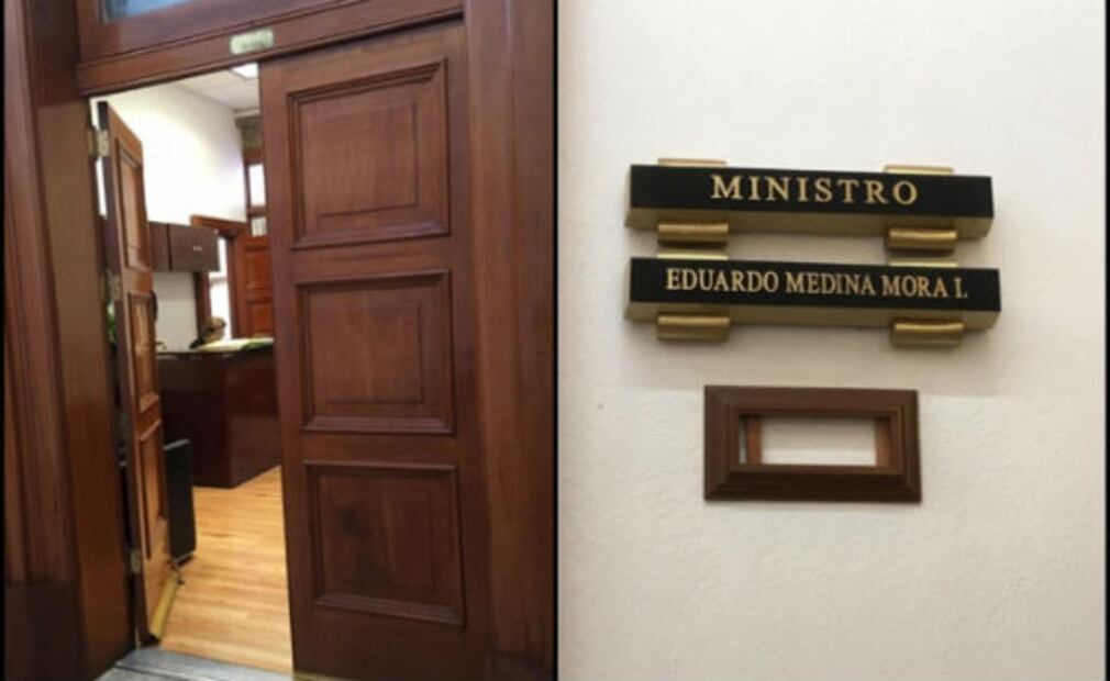 “¡Respeten por favor!”, pide Medina Mora en su oficina de la Suprema Corte