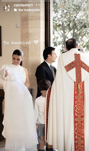 Checo Pérez y su esposa Carola Martínez bautizan a su último hijo