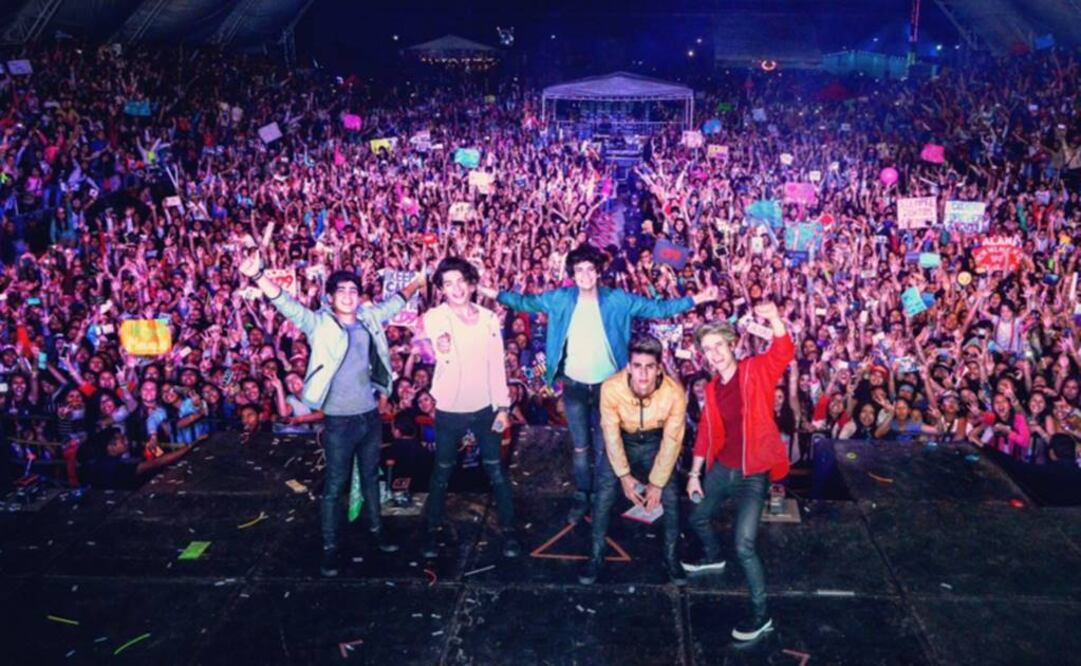 "¡GRACIAS PUEBLA! ¡28,000 PERSONAS! ¡QUE GRAN NOCHE! #ThePartyTour", escribió la boy band en sus redes. FOTO: Twitter/@CD9