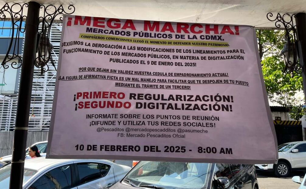 Comerciantes alistan megamarcha a Sedeco mañana. Foto: Rafael García/EL UNIVERSAL