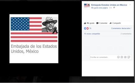 US embassy in Mexico homages Javier Valdez on Facebook