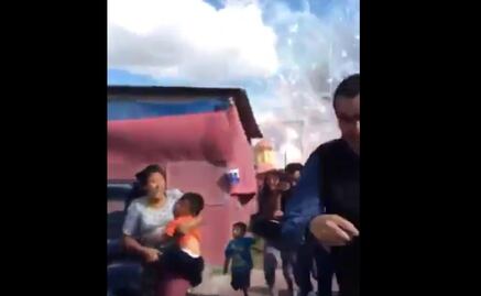 Video. Así trataba de escapar la gente durante explosiones en Tultepec