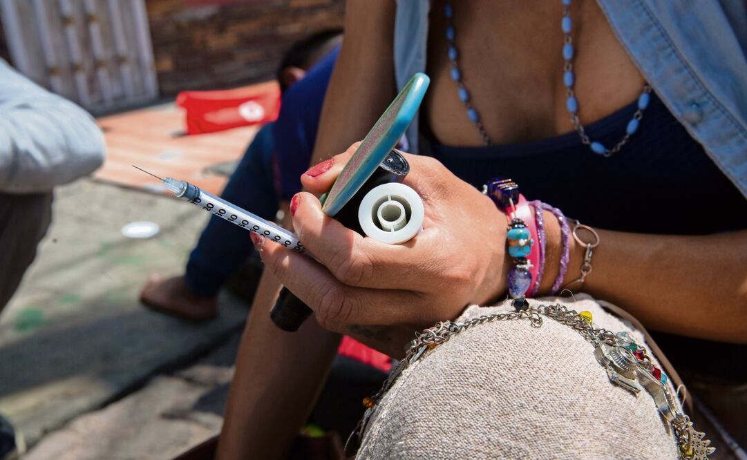 El fentanilo en México se consume inyectado o fumado. La sustancia ilícita puede provocar una sobredosis que colapsa el sistema respiratorio y es potencialmente mortal. Foto: Aimee Melo
