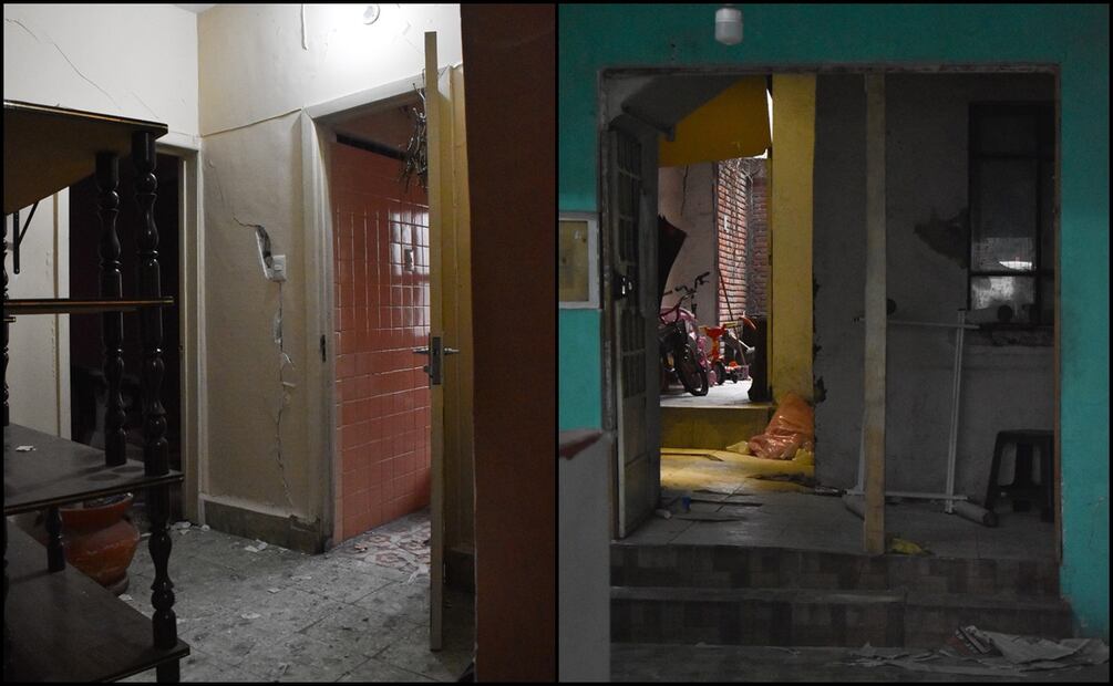 En el número 959 de avenida Revolución se evacuó un edificio que presentó afectaciones graves como consecuencia de los sismos que se han registrado en los últimos días. Fotos: Abril Angulo / EL UNIVERSAL