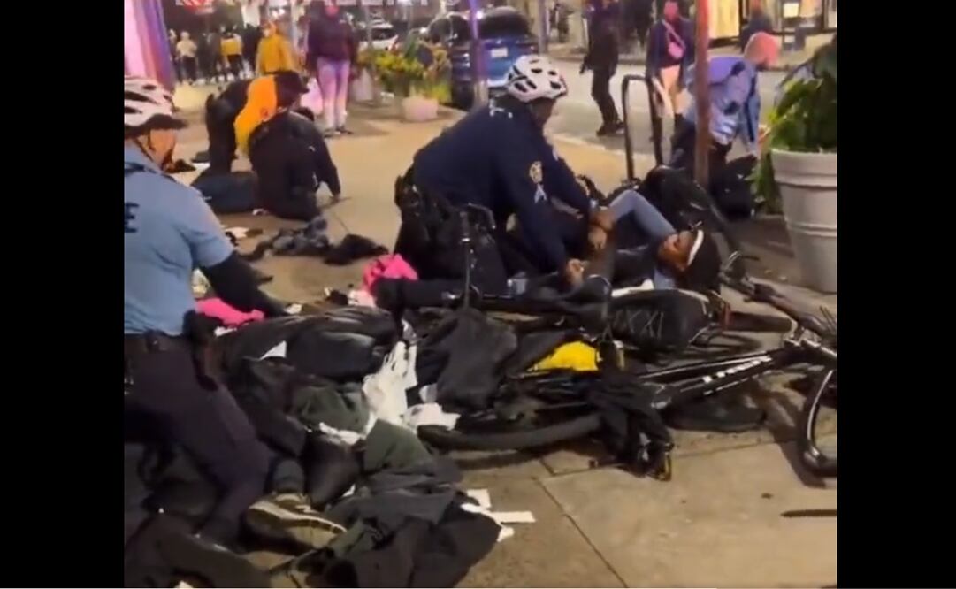 La policía respondió a los saqueos en Philadelphia. Foto: tomada de video