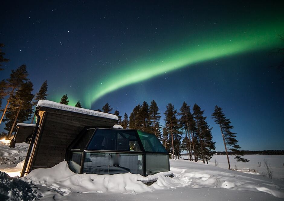 Cada iglú tiene una pequeña cocina y sauna / Foto: Artic Fox Igloos