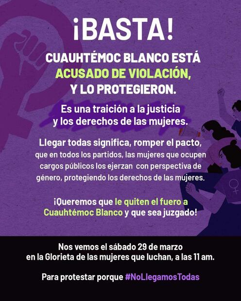 Sociedad Civil México convoca a movilización para protestar tras desecho de desafuero de Cuauhtémoc Blanco. Foto: X @SocCivilMx