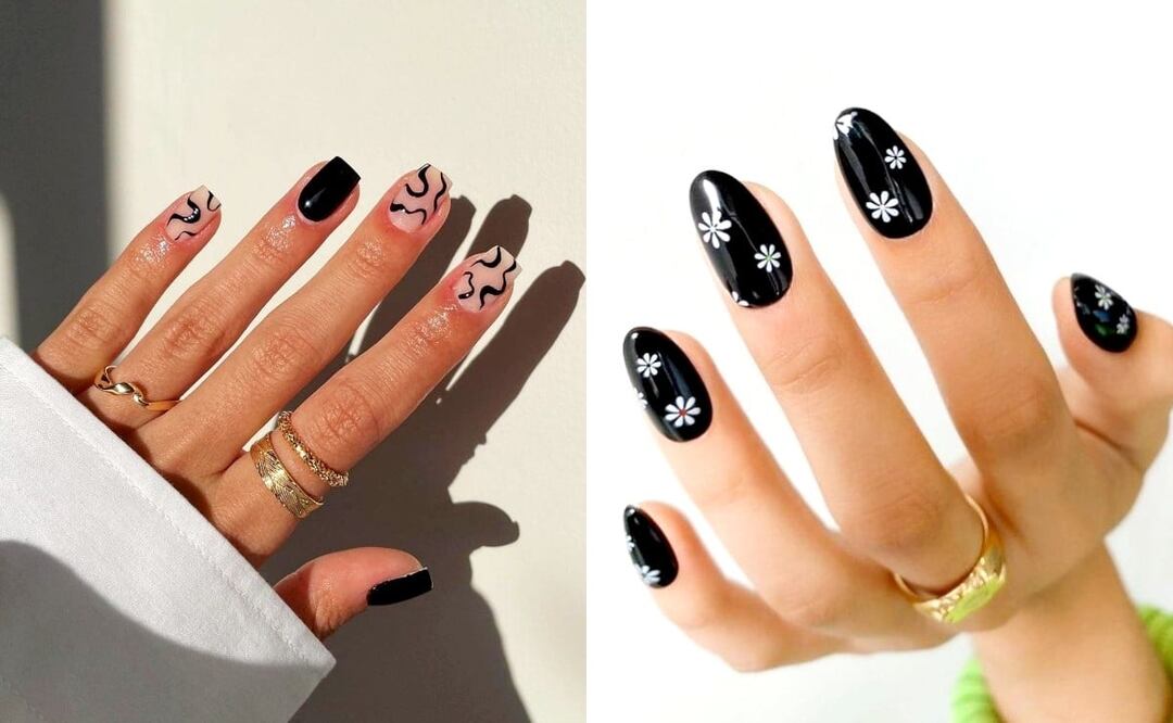 Desde esta temporada luce unas uñas color negro para combinar tus atuendos de impacto / Foto: Instagram @phoebesummernails / Pinterest