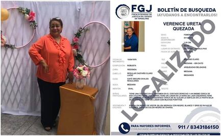 Localizan con vida a mujer desaparecida en Tamaulipas