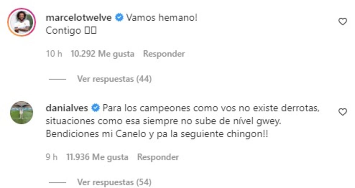 Canelo Álvarez recibe apoyo de Dani Alves, Marcelo y otros famosos