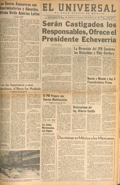 ROMA en EL UNIVERSAL. Así era México en 1971