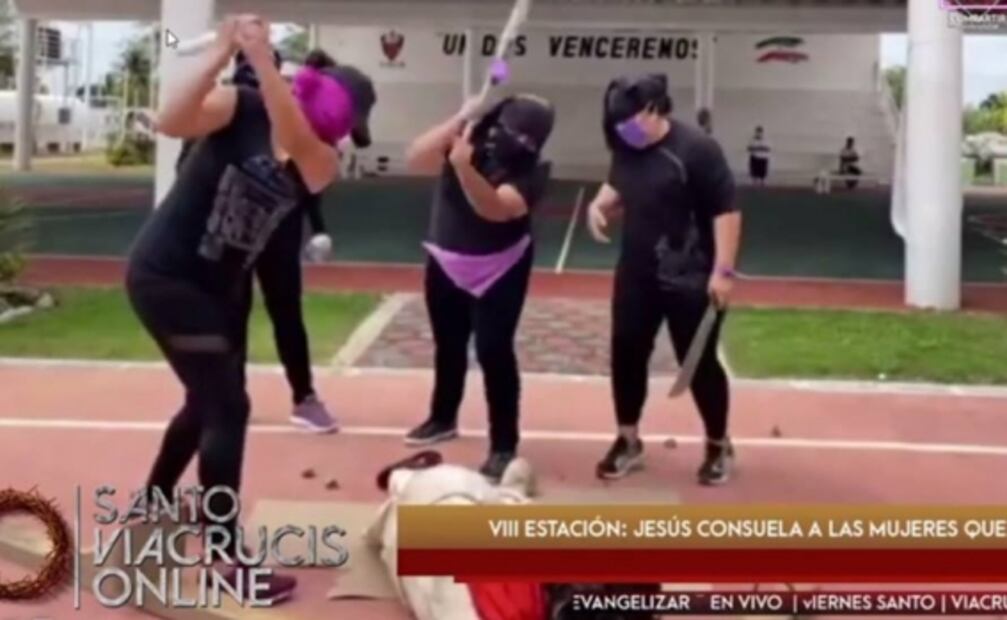Iglesia de Tabasco utiliza “imagen de feministas” para cuestionar sus acciones  