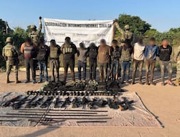 Detienen a 13 integrantes de "La Mayiza"; se enfrentaron contra elementos de la Armada en Sinaloa