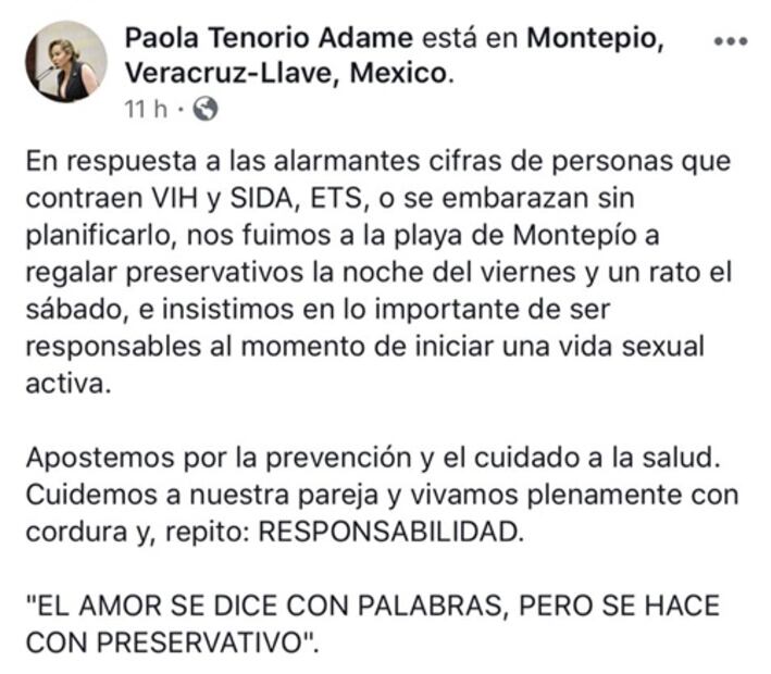 Diputada regala condones con su nombre en Veracruz