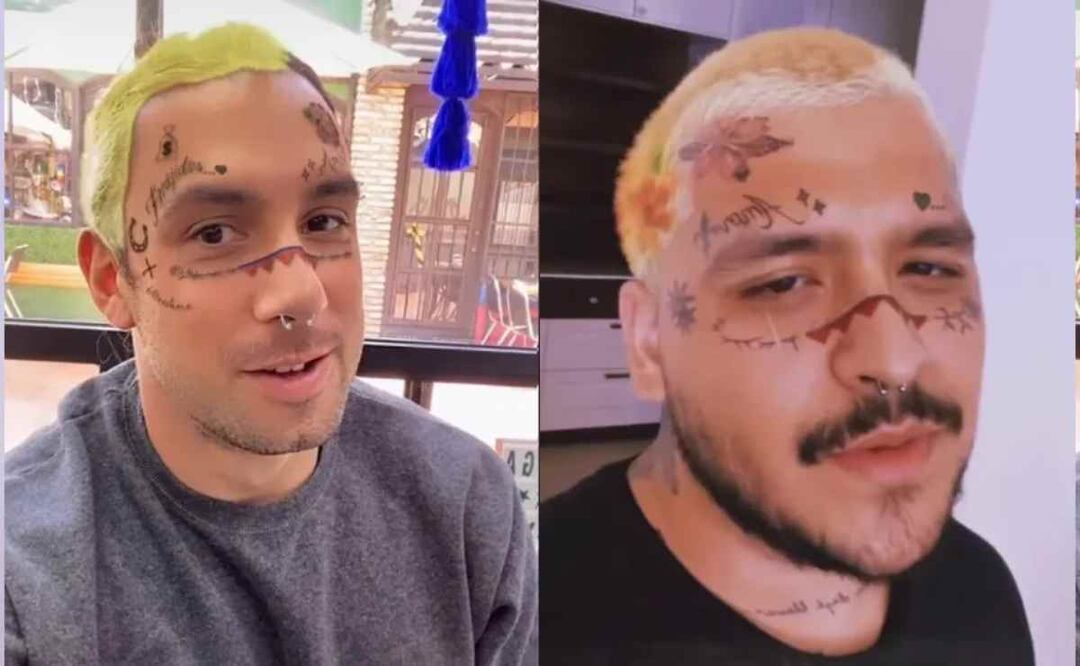 En TikTok se ha hecho viral un filtro que te pone los tatuajes faciales de Chistian Nodal en tu rostro