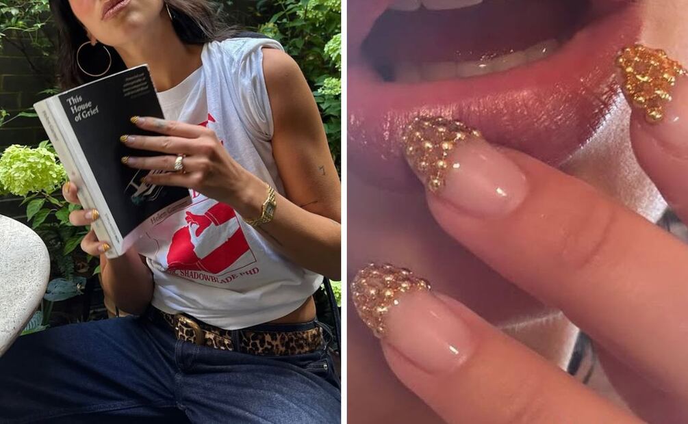 Dua Lipa luce uñas doradas en verano. Foto: Instagram @dualipa