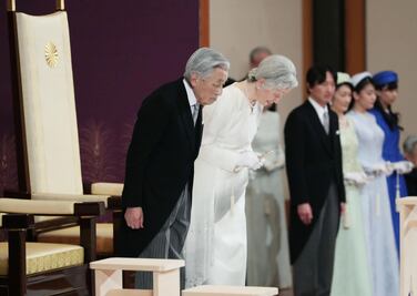 Rituales que se realizarán en la abdicación de Akihito