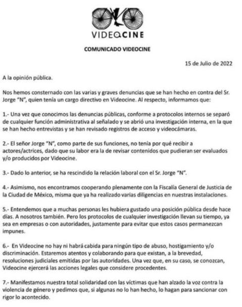 Videocine cesa a "Coco" Levy por las denuncias de acoso sexual