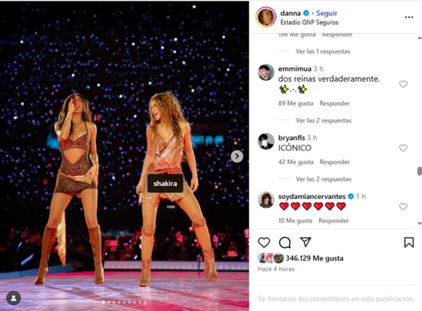 La mexicana agradeció a la colombiana por cumplir uno de sus sueños. Foto: Captura de pantalla.