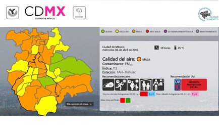 Hay mala calidad del aire en casi todo el Valle de México