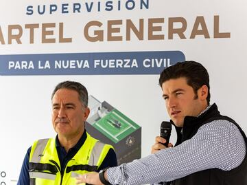 Samuel García supervisa construcción del Cuartel General para la Nueva Fuerza Civil; "será símbolo de la mejor policía de México", dice