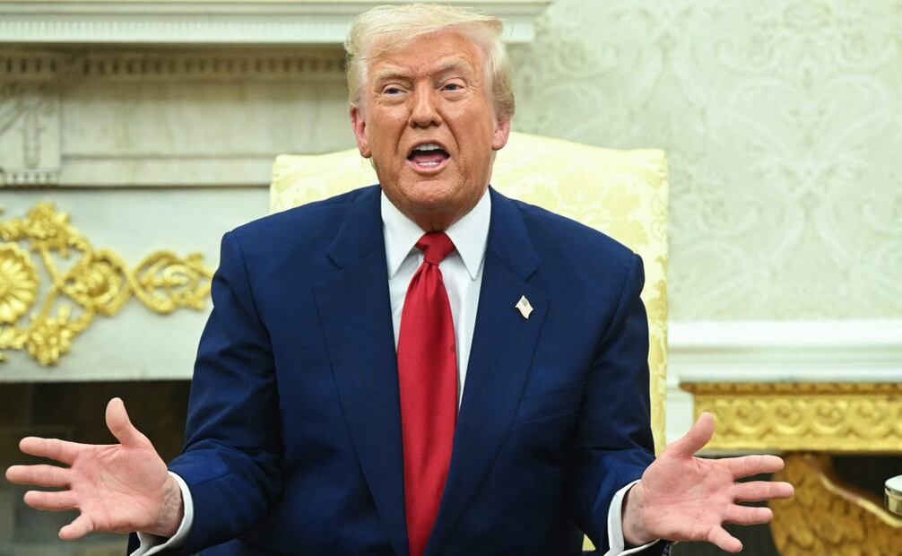 Donald Trump anunció aranceles estratosféricos del 145% a los productos chinos. Foto: AFP