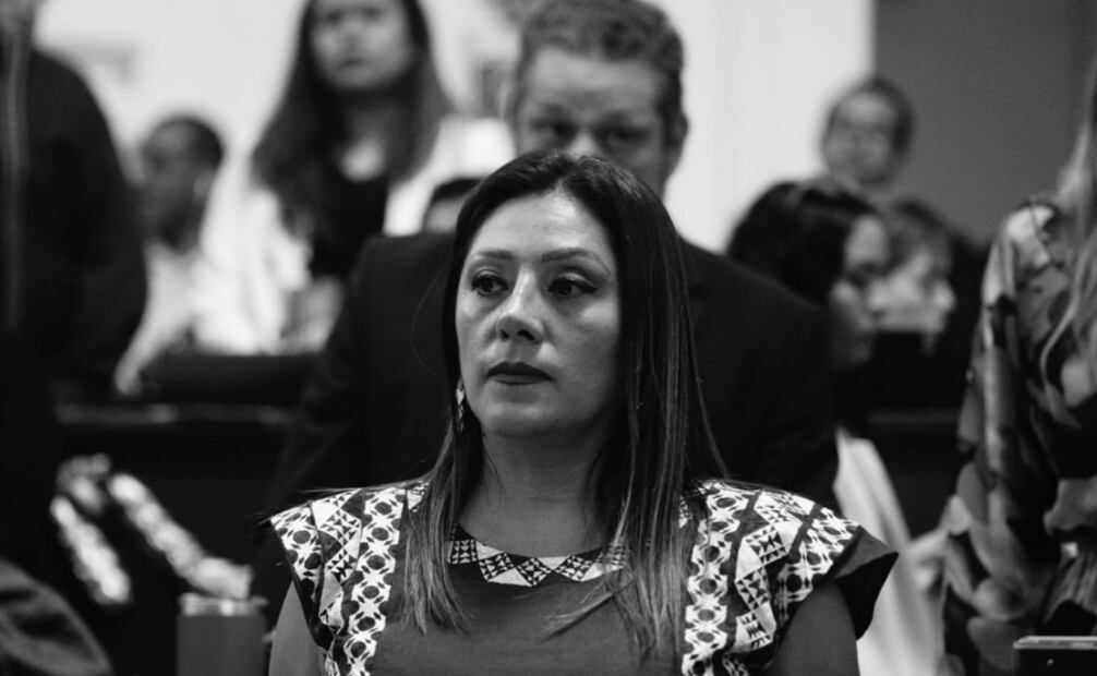 La coordinadora de Morena, Xóchitl Bravo, fue la encargada de solicitar el minuto de silencio (12/11/2024). Foto: X @Congreso_CdMex