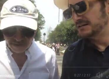 Quienes votaron por AMLO "tienen el cerebro más pequeño", dice empresario a Hernán Gómez en marcha