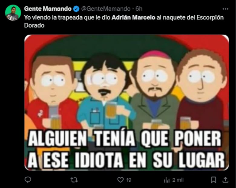 Guerra de memes Escorpión vs Adrián. Fotos. Redes Sociales