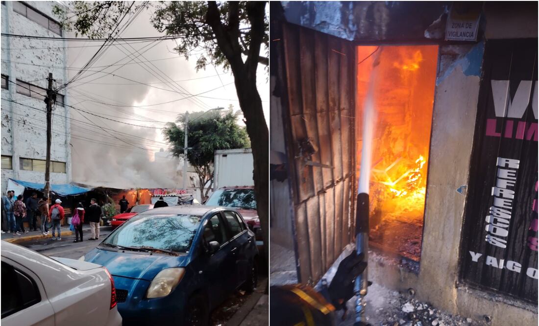 Incendio en Tacubaya. Foto: Especial