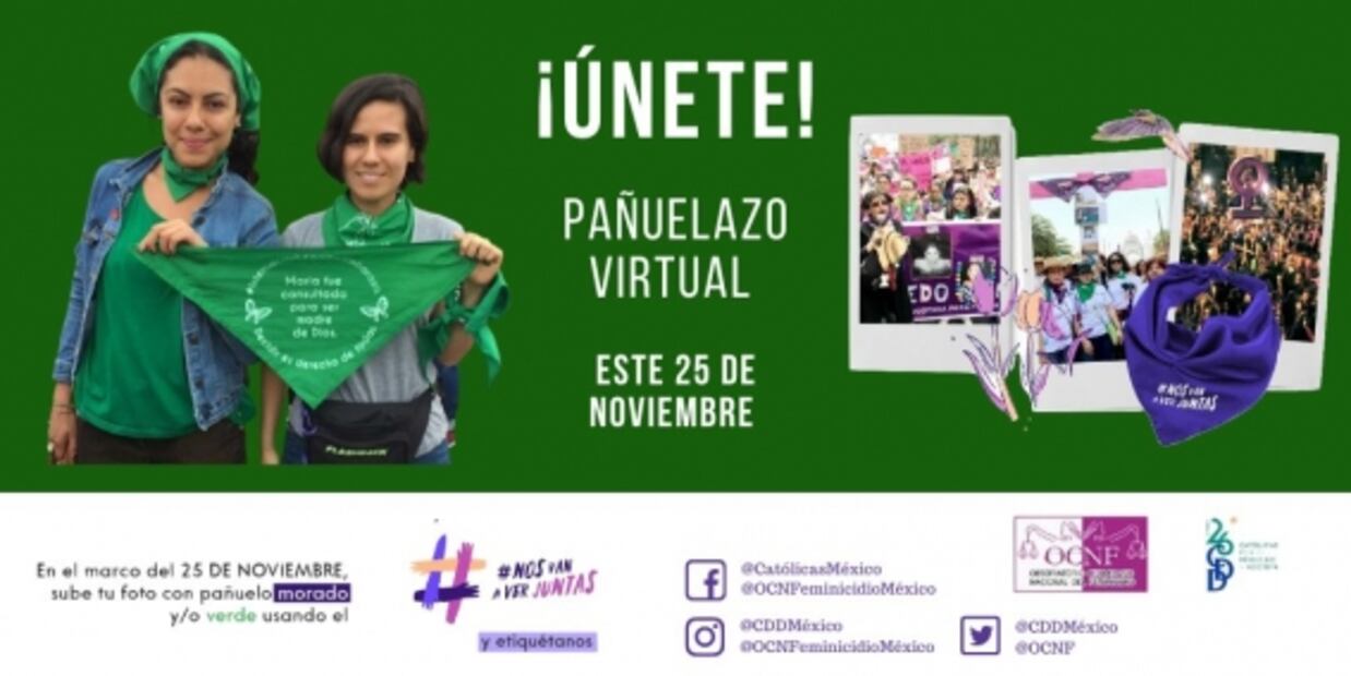 Convocan a pañuelazo virtual en #25N