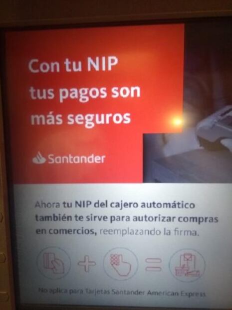 Clientes de Santander usarán NIP para compras seguras con tarjetas
