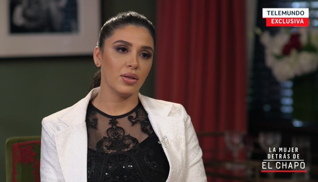 Emma Coronel en entrevista para Telemundo. Foto: Noticias Telemundo