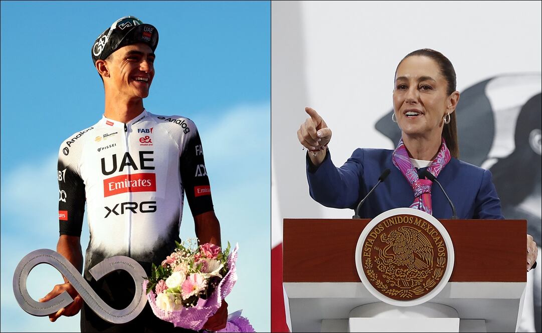 Claudia Sheinbaum reconoció la “hazaña” de Isaac del Toro y lo calificó como un ejemplo para México / FOTOS: AFP y EFE