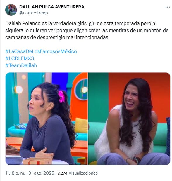 Memes de La Casa de los Famosos 2025. Foto: X
