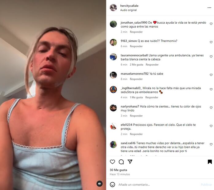 Camilo Blanes reaparece en video y sus seguidores le piden que es urgente que se atienda.