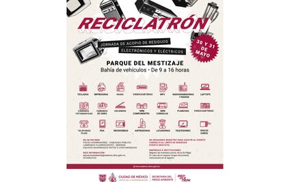 ¡Que no se te pase! Ya viene la nueva edición del Reciclatrón; reciben todo tipo de aparatos eléctricos y electrónicos