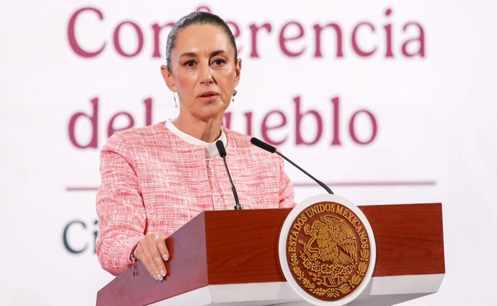 La Mandataria federal indicó que hoy comenzó el despliegue de 10 mil elementos de la Guardia Nacional a la frontera norte, tras el acuerdo con el presidente de Estados Unidos, Donald Trump, para evitar el tráfico de drogas, en particular fentanilo, además que se brinda la seguridad. Foto: Axel Sánchez  /EL UNIVERSAL