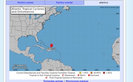 El huracán Ernesto se fortalece y mantiene amenazas sobre la costa noreste de EU rumbo a Canadá