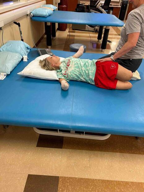 Lucinda Mullins ha estado progresando como se ve en sus fotos publicadas recientemente. Foto:  GoFundMe