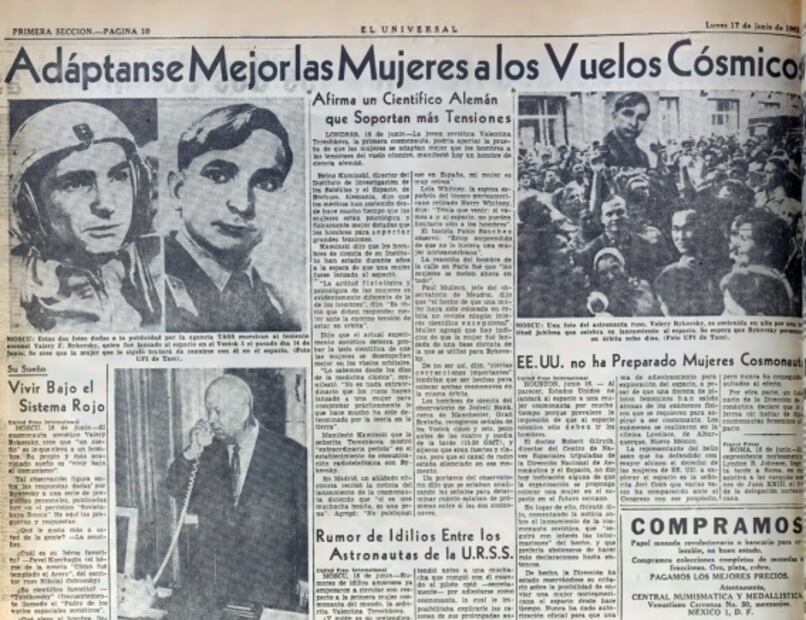 Lo que se dijo de Valentina, la primera mujer astronauta