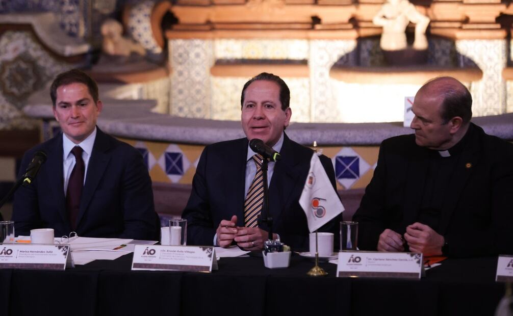 Eruviel Ávila destacó el convenio entre la alcaldía Álvaro Obregón y 19 universidades (19/02/2025). Foto: Carlos Mejía / EL UNIVERSAL