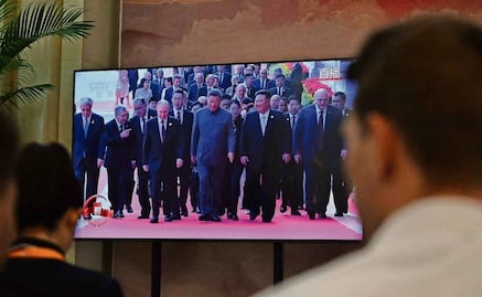 Xi, Putin y Kim, juntos en desfile militar en Beijing