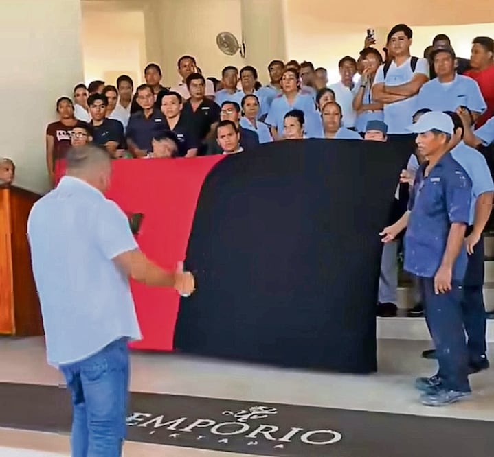 El 7 de diciembre, unos 140 trabajadores del hotel Emporio se declararon en huelga. Foto: Especial