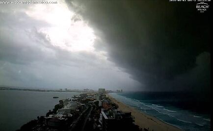 Difunden video de los primeros efectos del huracán "Earl" en México