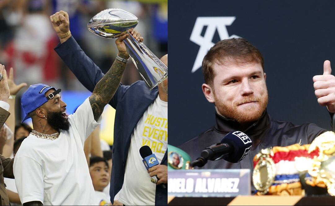 Odell Beckham Jr. y el Canelo Álvarez - FOTO: Especial