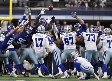 NFL: Dallas Cowboys vencen 40-37 a Giants con gol de campo de Aubrey en tiempo extra