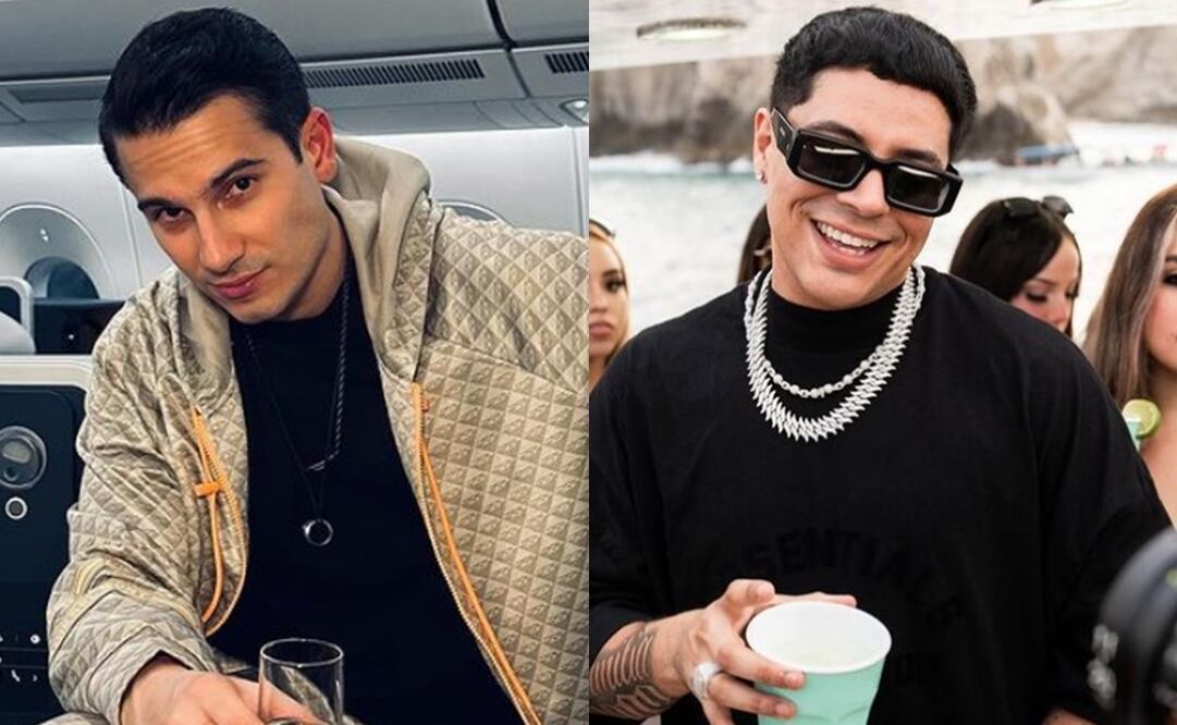 El cantante Pipe Bueno y Eduin Caz, lider de Grupo Firme. Foto: Instagram oficial de los famosos.